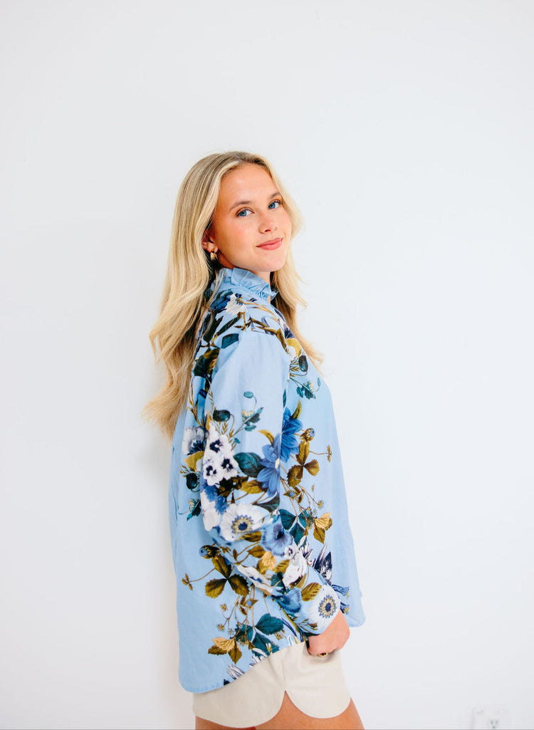 Fall Floral Blouse