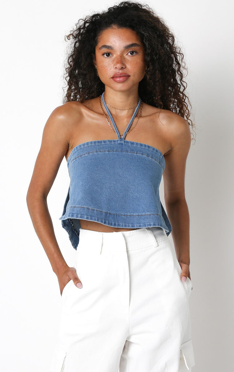 Daisy Denim Top