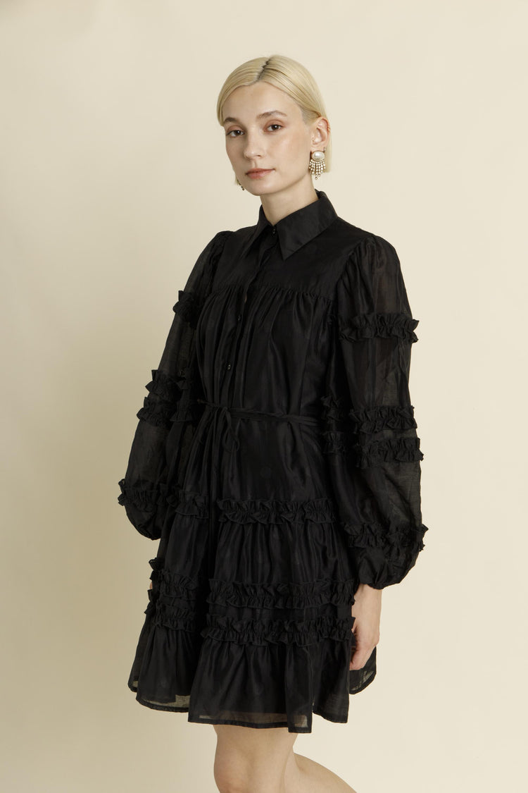 Molly Black Long Sleeve Dress