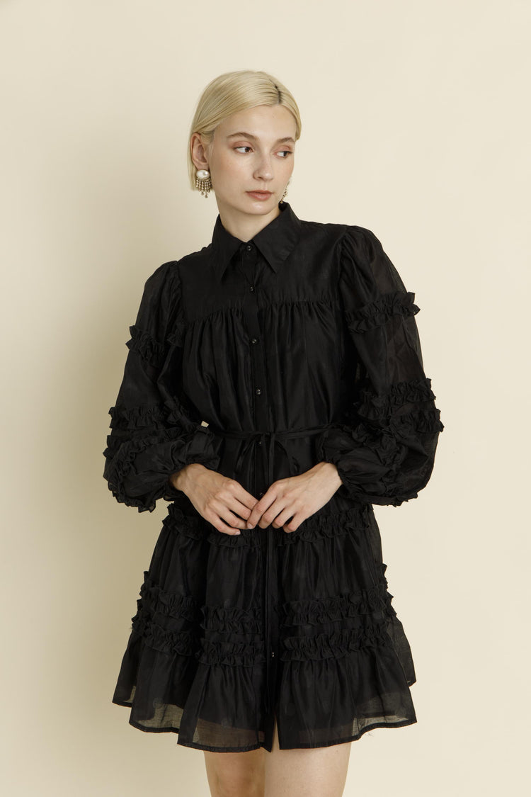 Molly Black Long Sleeve Dress