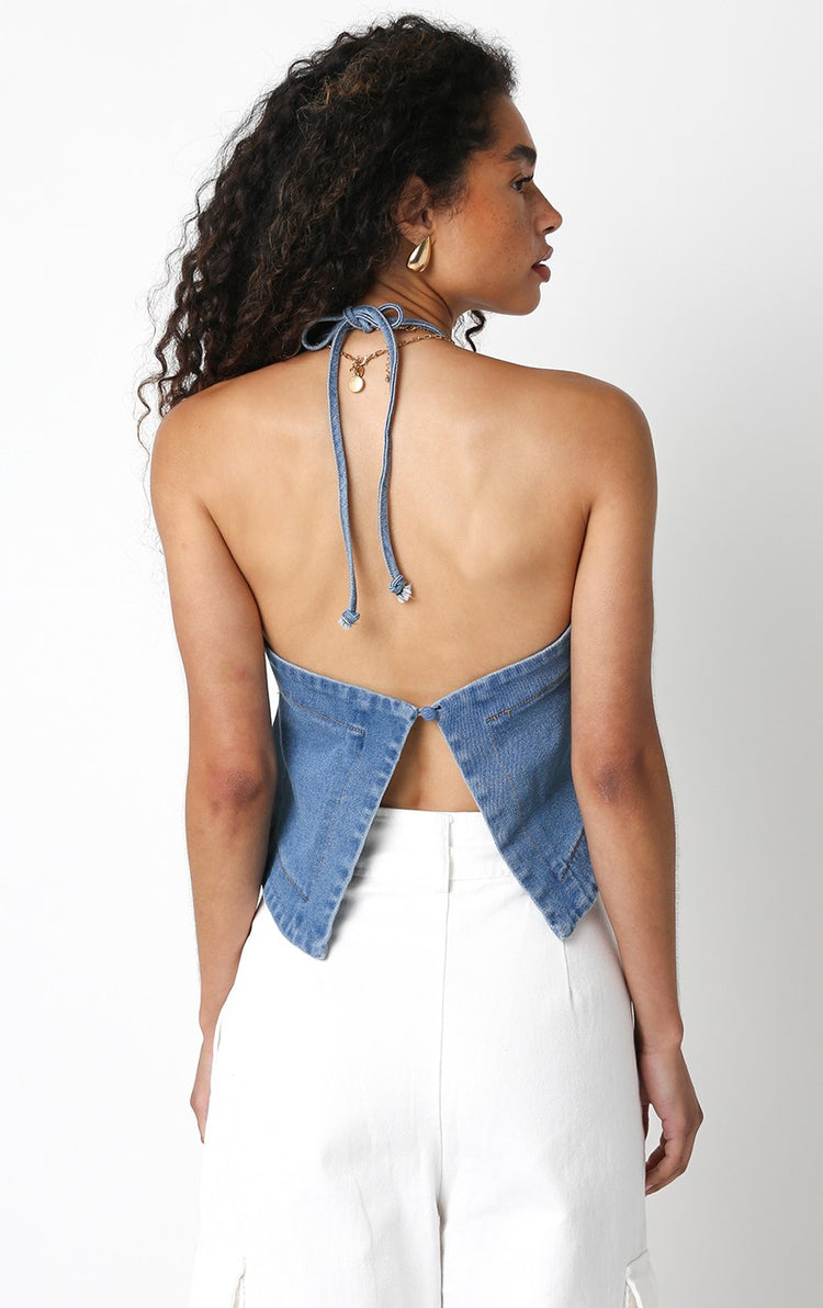 Daisy Denim Top