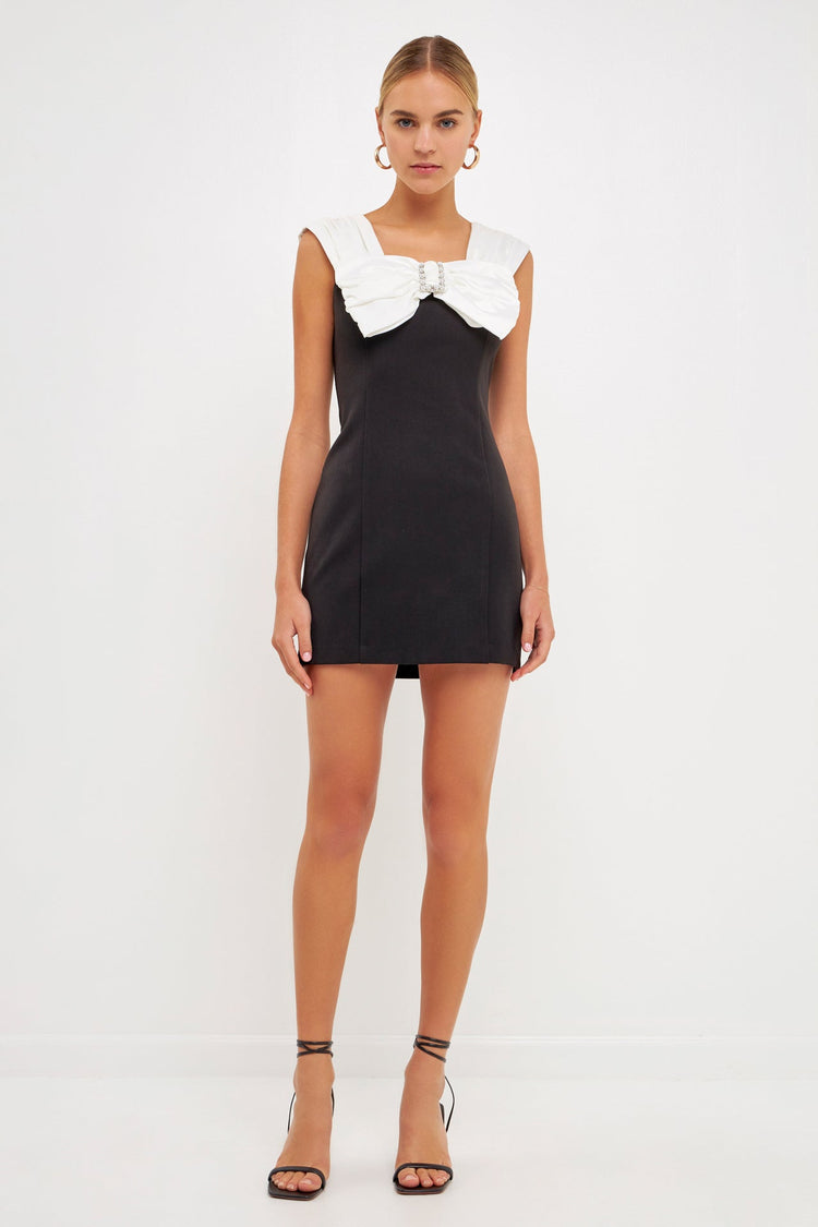 Andie Satin Bow Mini Dress