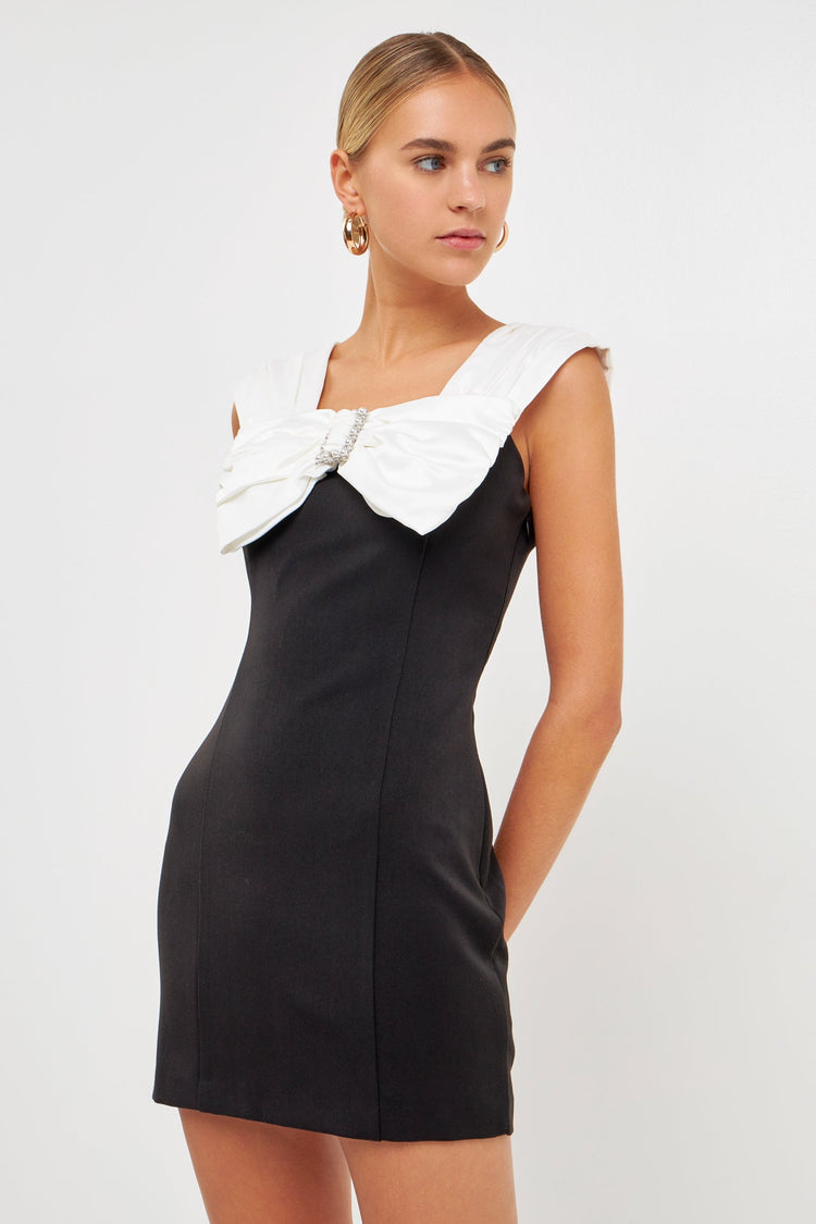 Andie Satin Bow Mini Dress