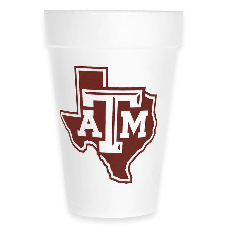 Aggie Styrofoam Cups - Sleeve of 10