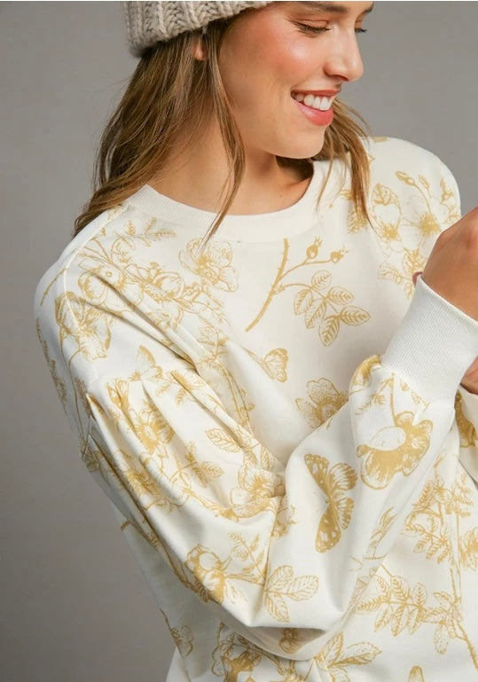 Mocha Floral Sweatshirt