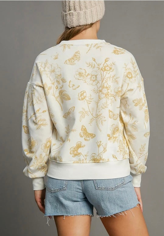Mocha Floral Sweatshirt