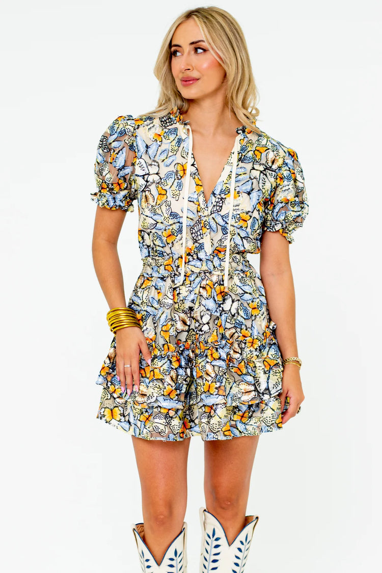 BuddyLove - Clementine Elastic Waist Mini Dress - Meadow