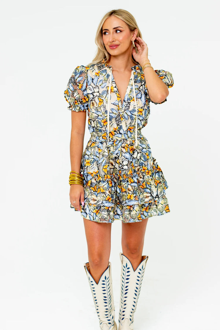 BuddyLove - Clementine Elastic Waist Mini Dress - Meadow