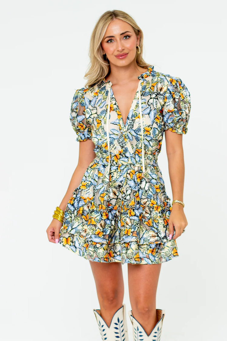 BuddyLove - Clementine Elastic Waist Mini Dress - Meadow