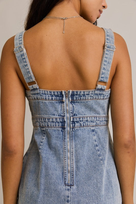 Game Time Denim Mini Dress
