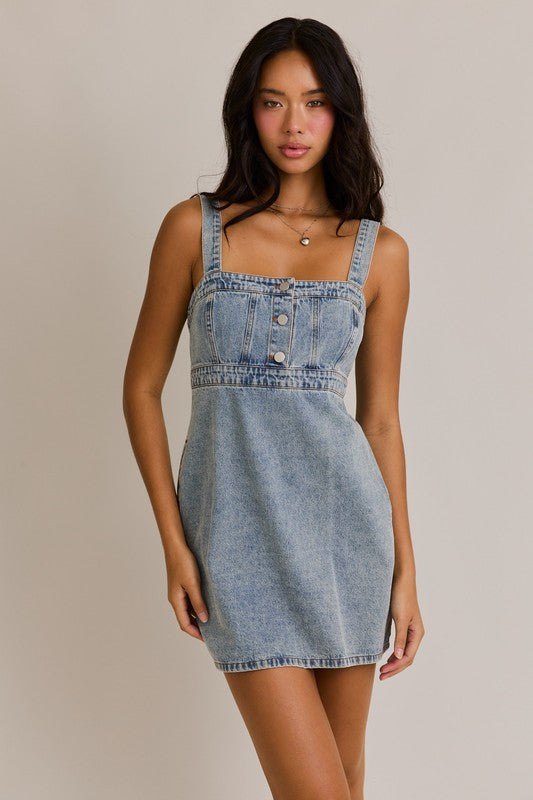 Game Time Denim Mini Dress