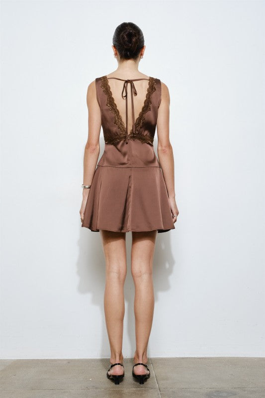 Camille Brown Mini Dress