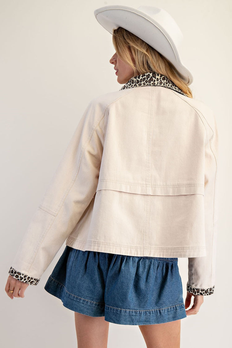 Wild Side Leopard Denim Jacket