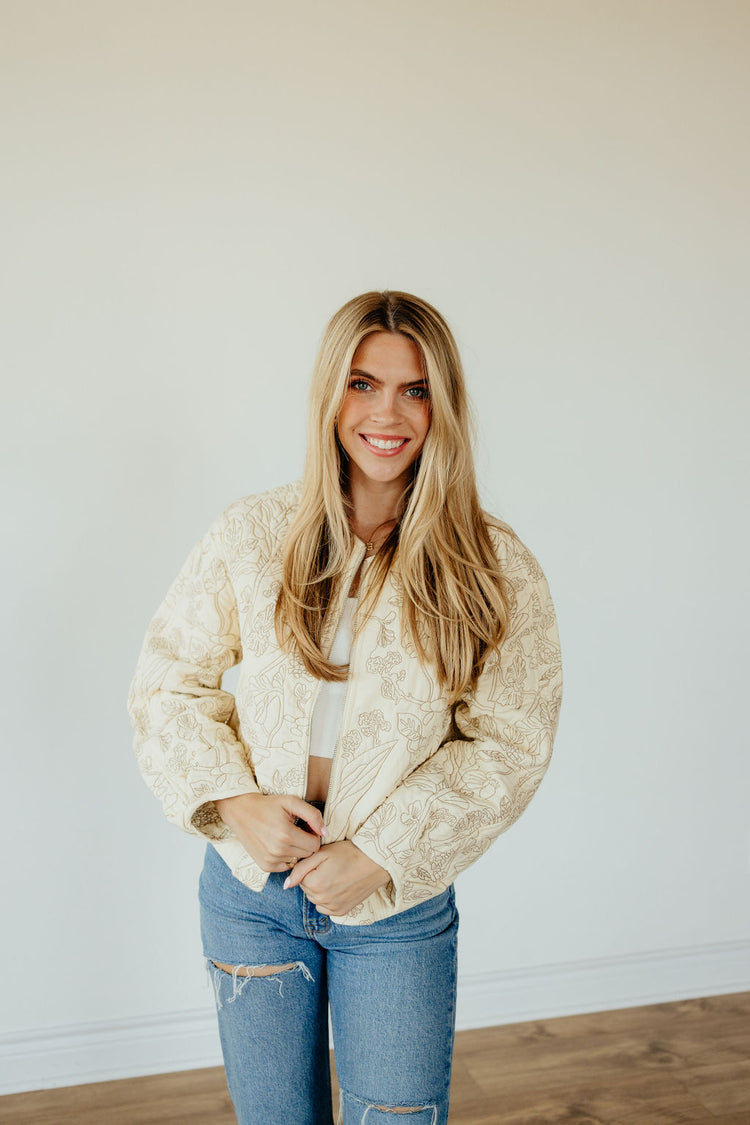 Cream Embroidered Jacket
