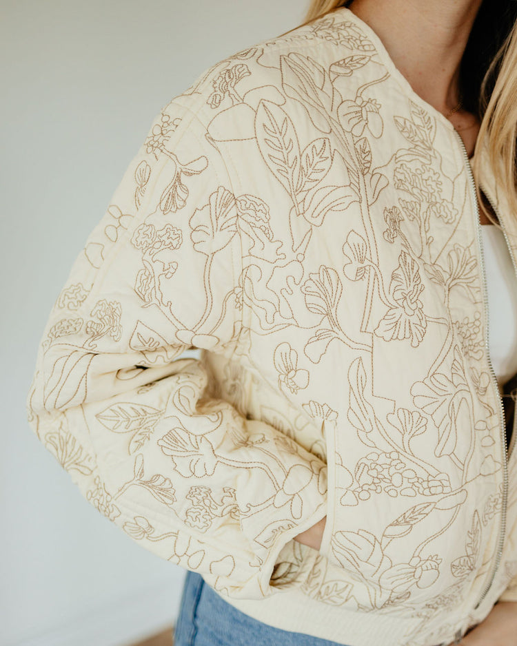 Cream Embroidered Jacket