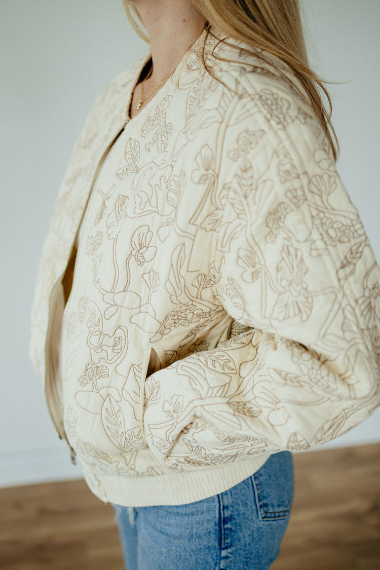 Cream Embroidered Jacket