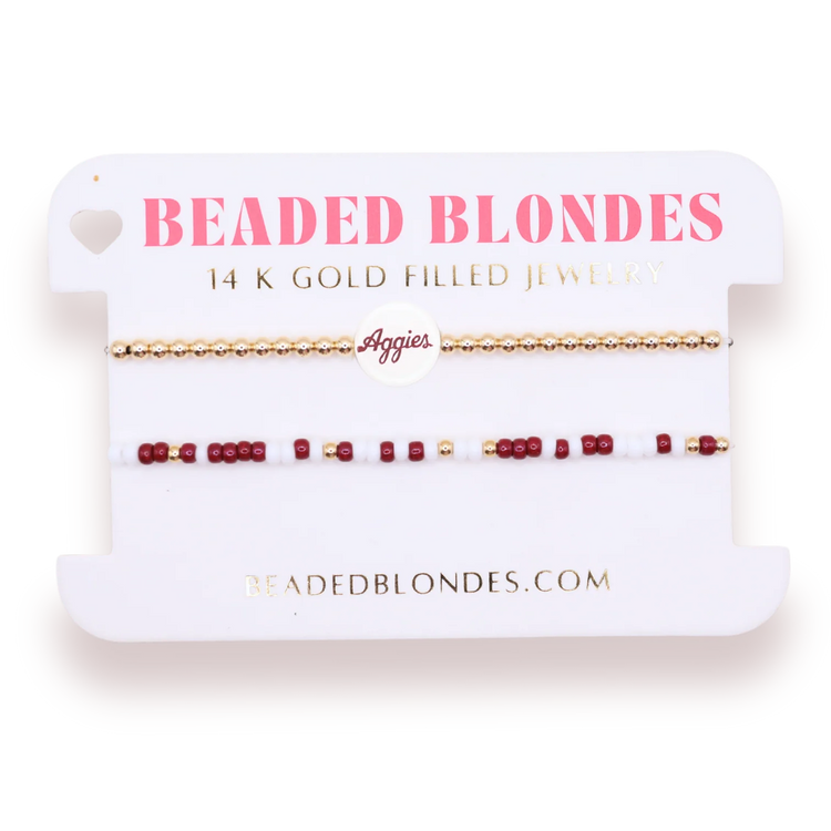 Beaded Blondes Texas A&M Stack