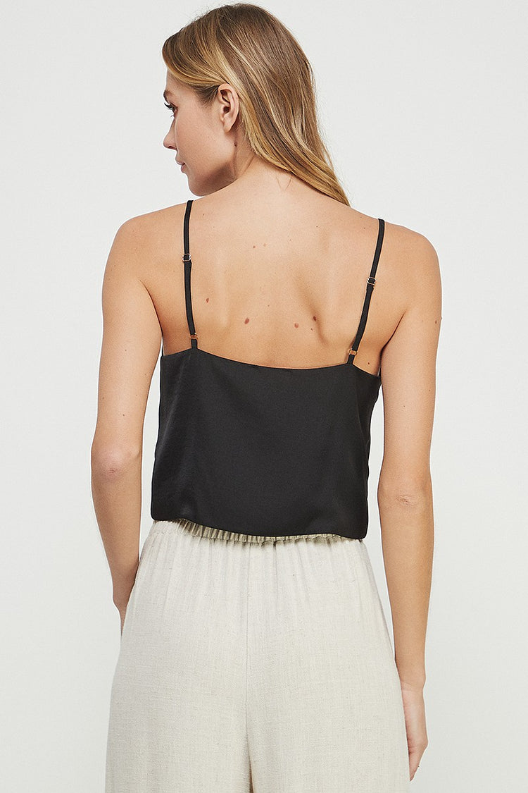 Satin Cinched Cropped Cami
