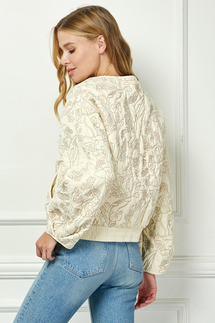 Cream Embroidered Jacket