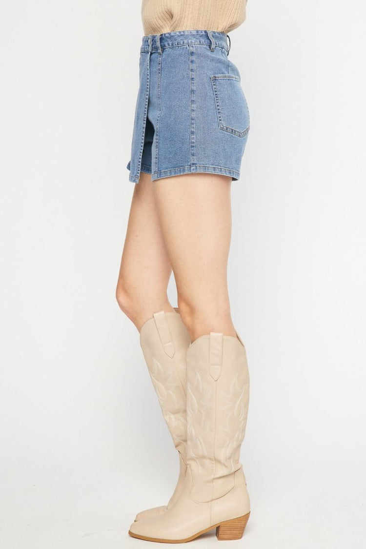 Denim Cargo Skort