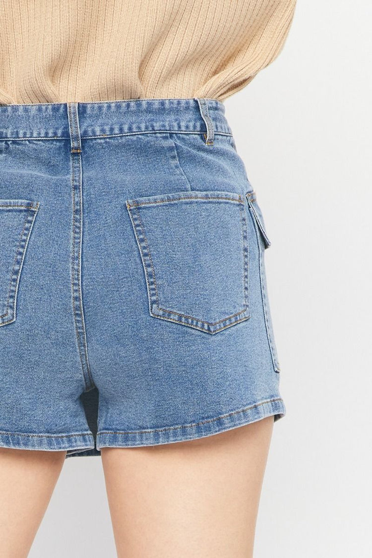 Denim Cargo Skort