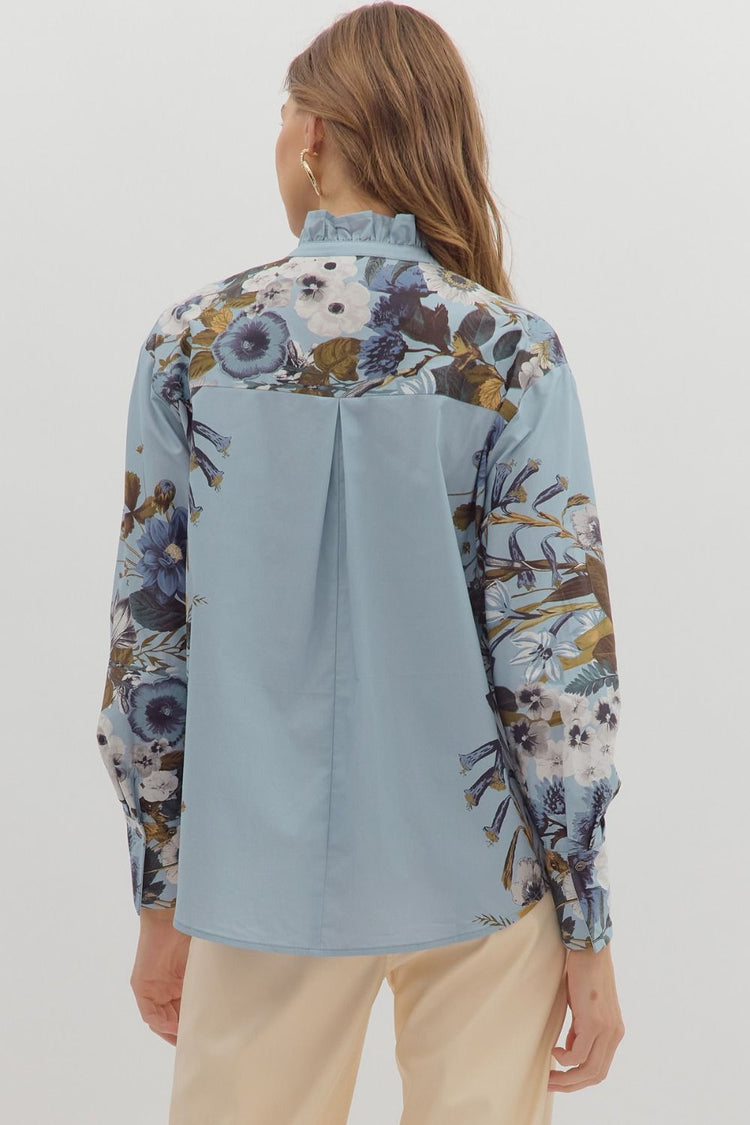 Fall Floral Blouse
