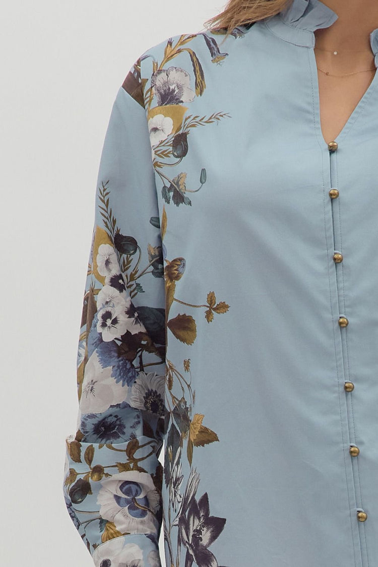 Fall Floral Blouse