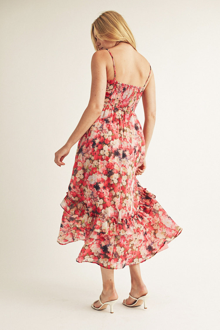 Fall Floral Midi Dress
