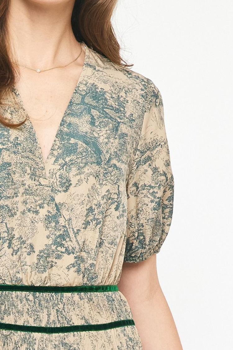 Forest Toile Mini Dress