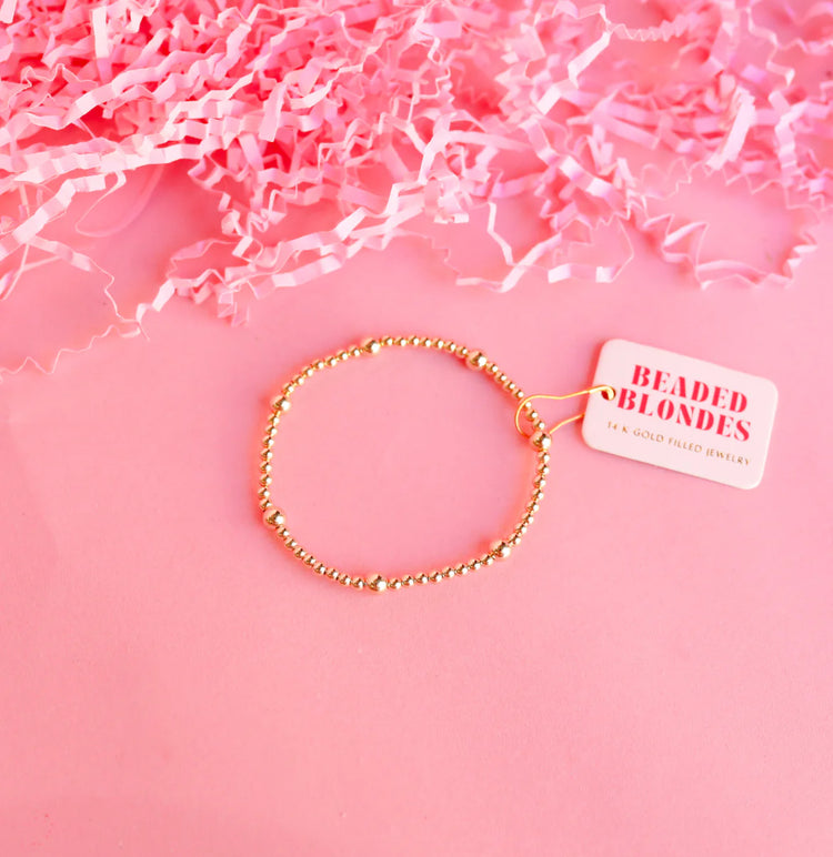 Beaded Blondes Olive Bracelet