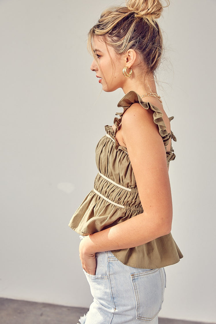 Safari Ruffled Tank
