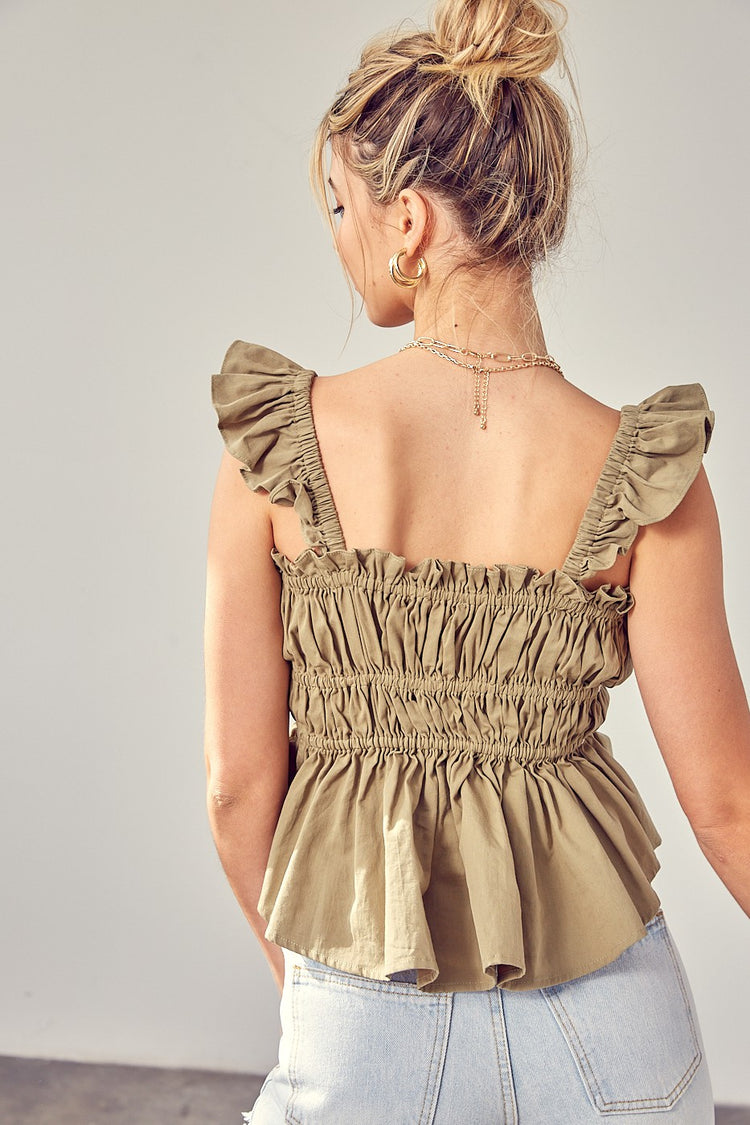 Safari Ruffled Tank