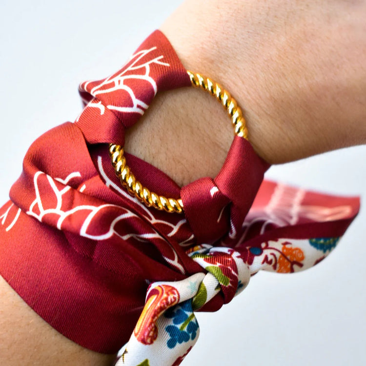 Golden Twist Twilly Scarf Ring