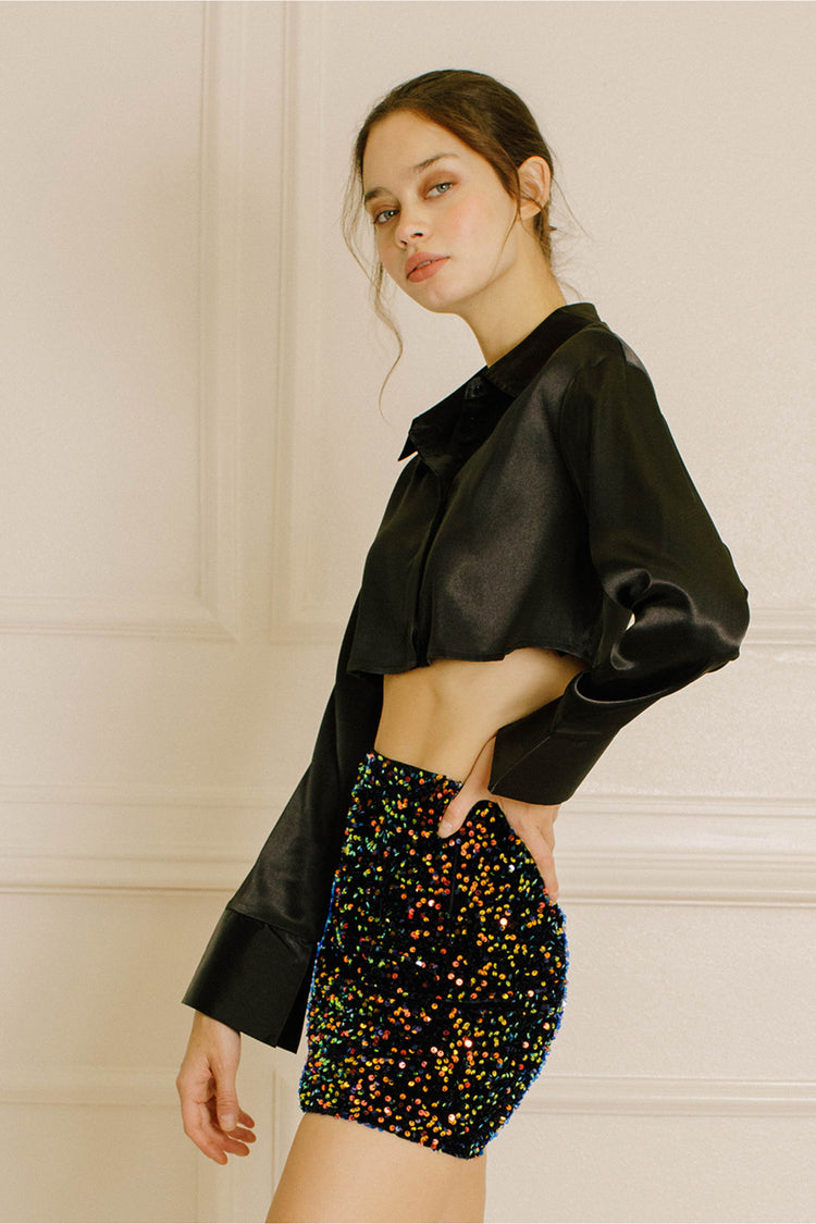 Roxy Sequin Mini Skirt