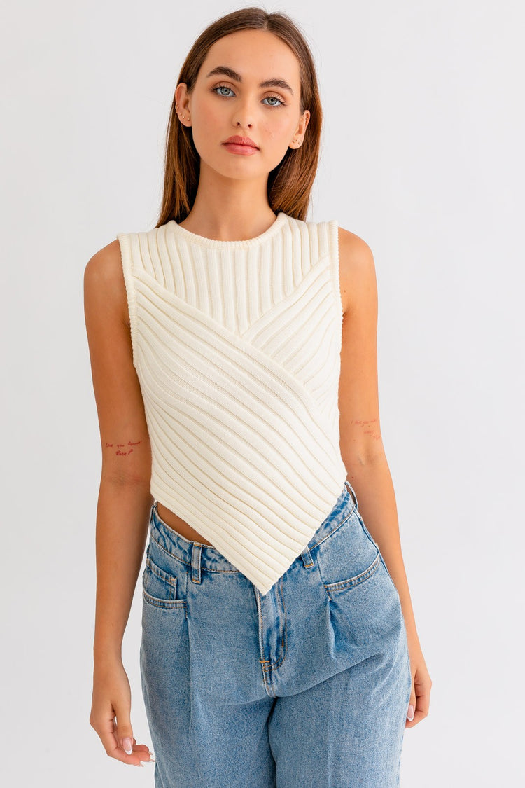 Sleeveless Sweater Top