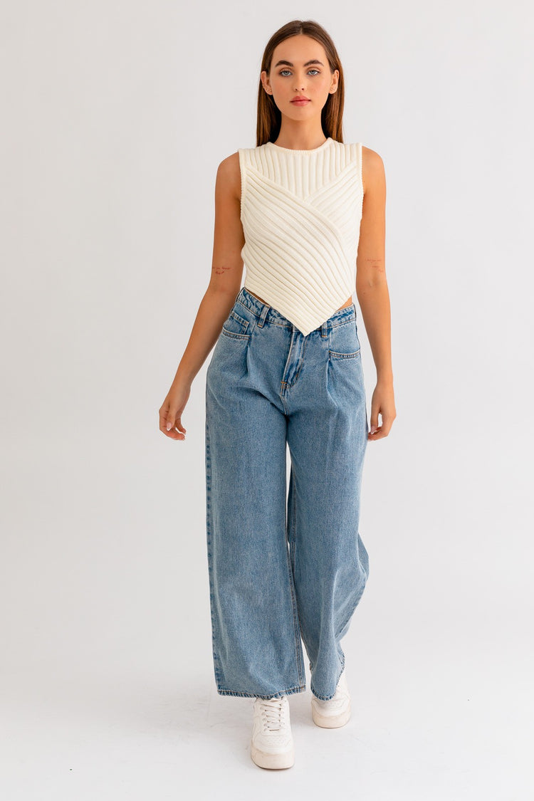 Sleeveless Sweater Top