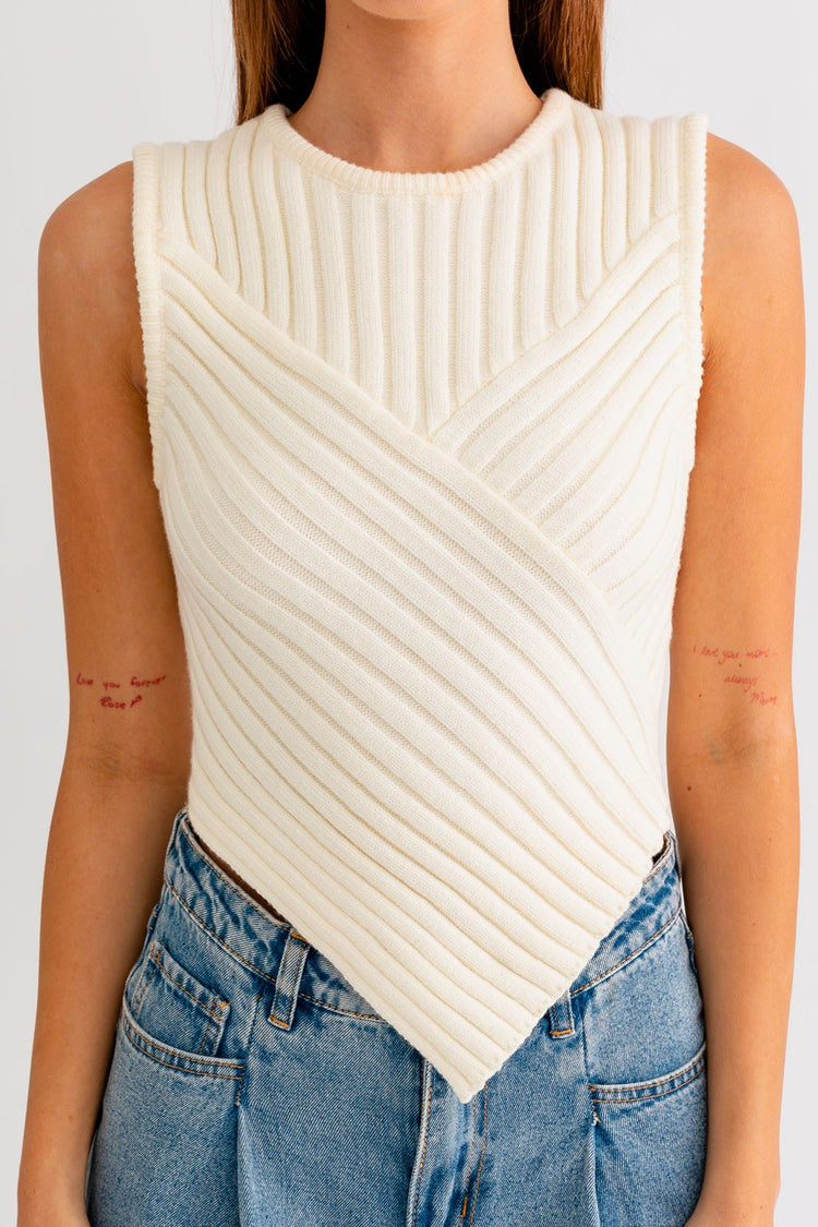Sleeveless Sweater Top