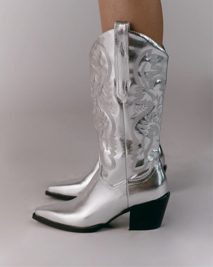Danilo Silver Metallic Boots