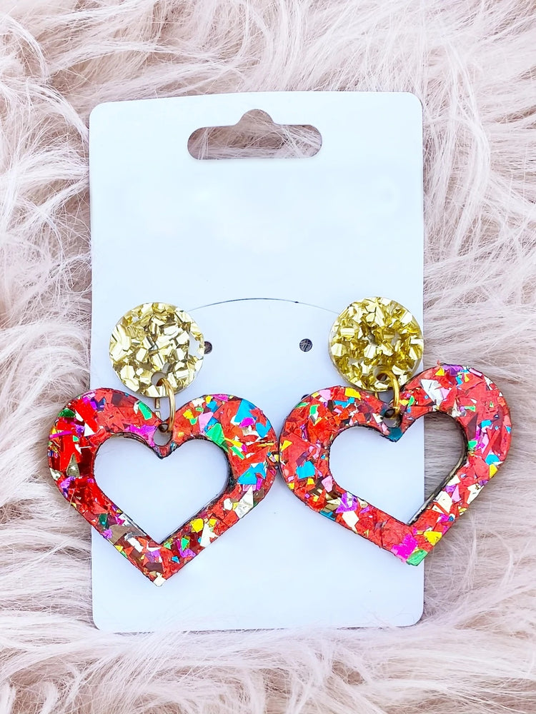 Love Shack Heart Earrings