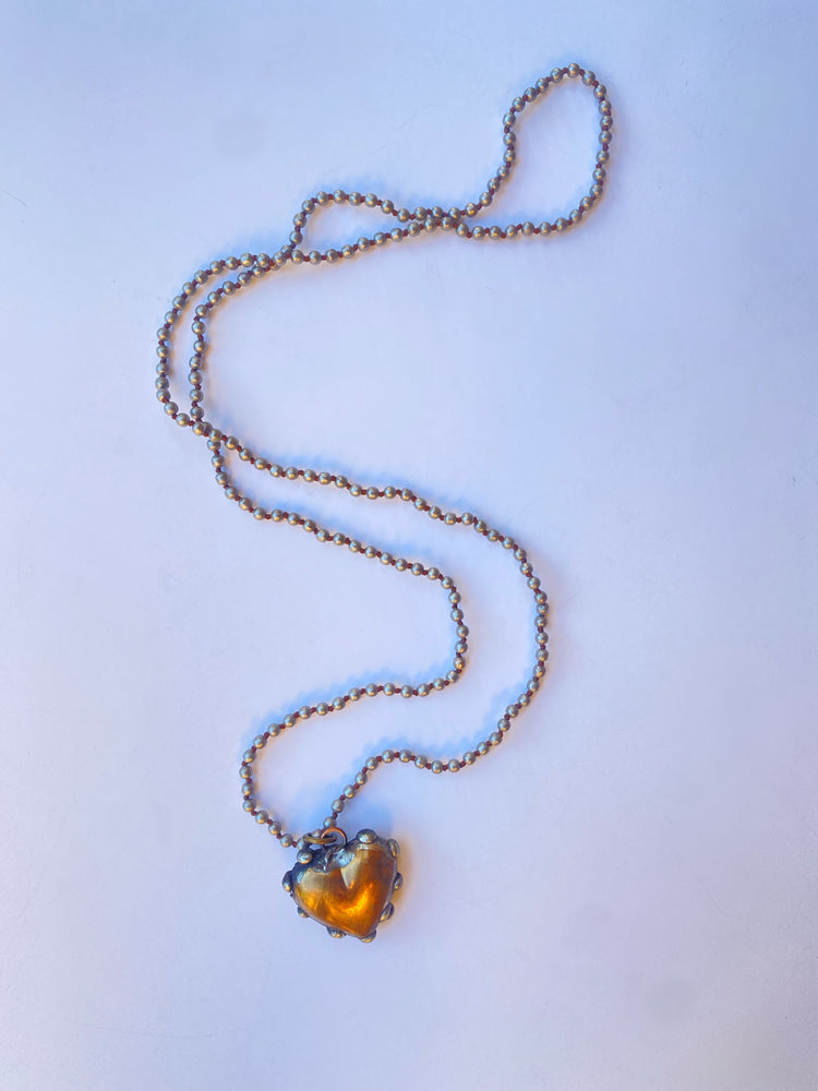 Brass Heart Necklace