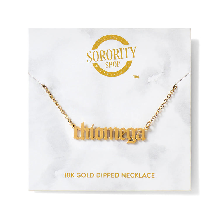 Sorority Necklace - Old English Style