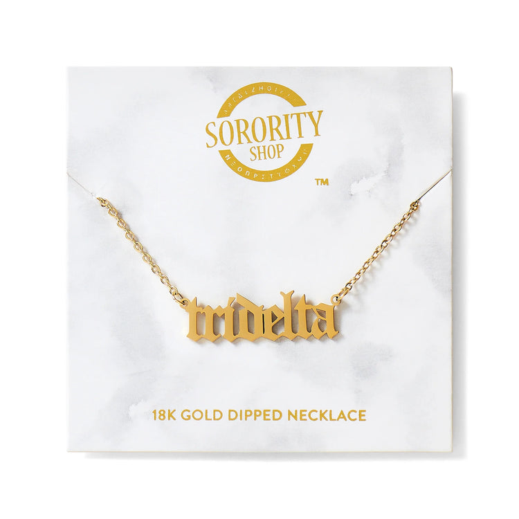 Sorority Necklace - Old English Style