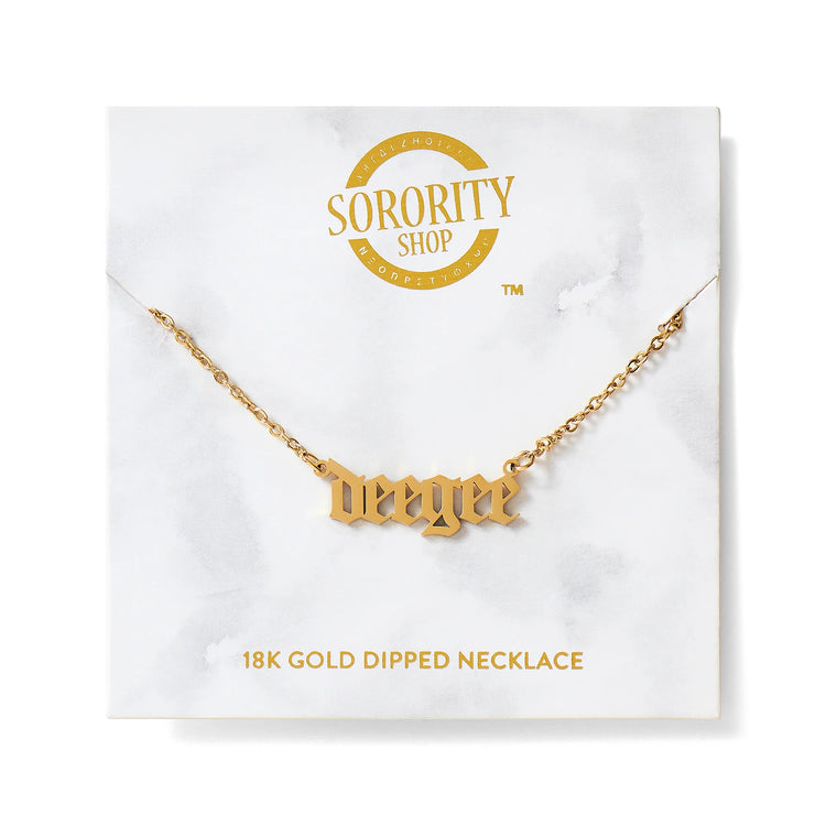 Sorority Necklace - Old English Style