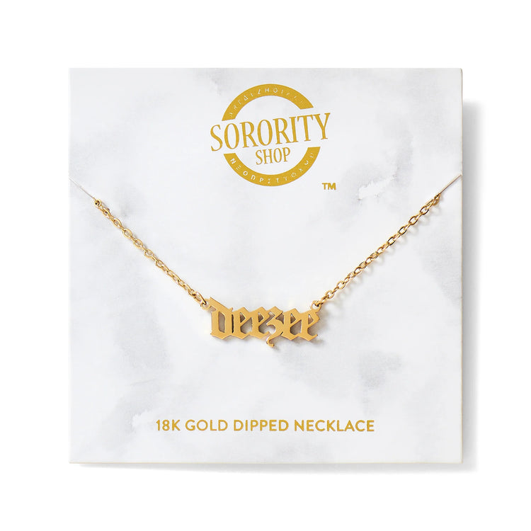Sorority Necklace - Old English Style