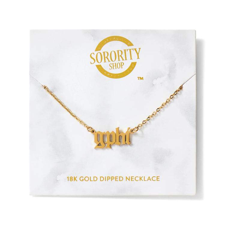 Sorority Necklace - Old English Style