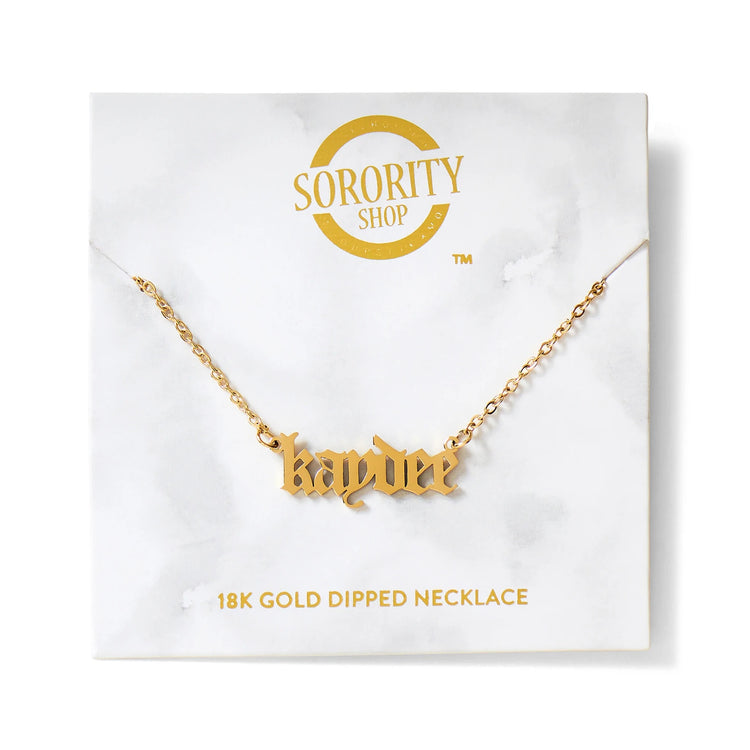 Sorority Necklace - Old English Style
