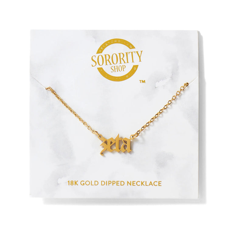 Sorority Necklace - Old English Style