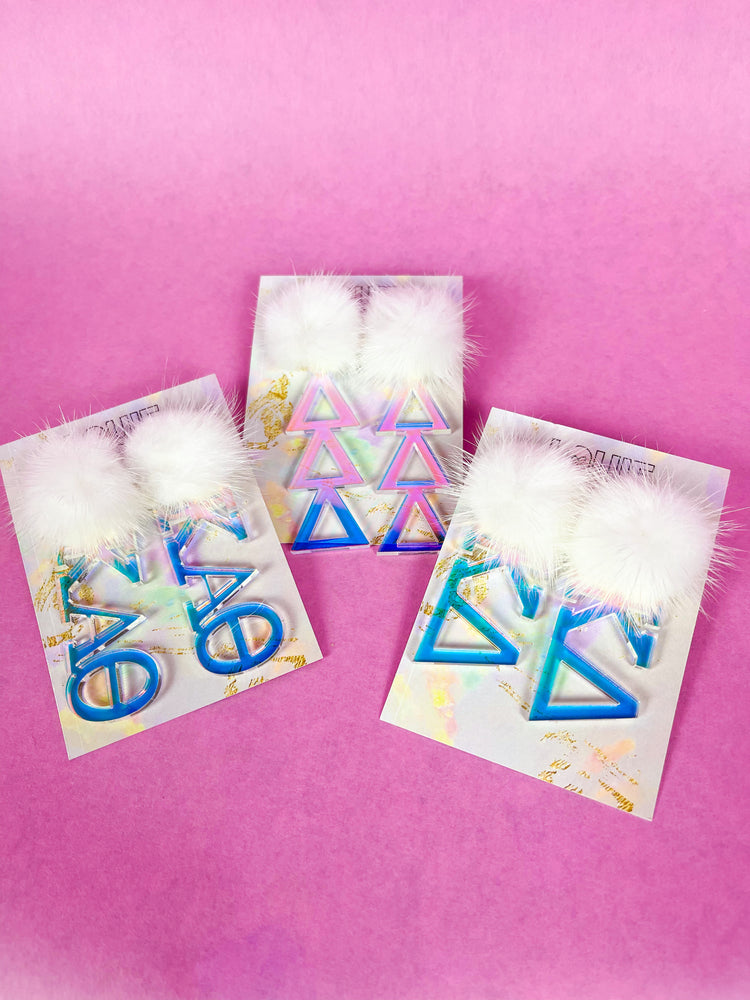 Iridescent Sorority Earrings