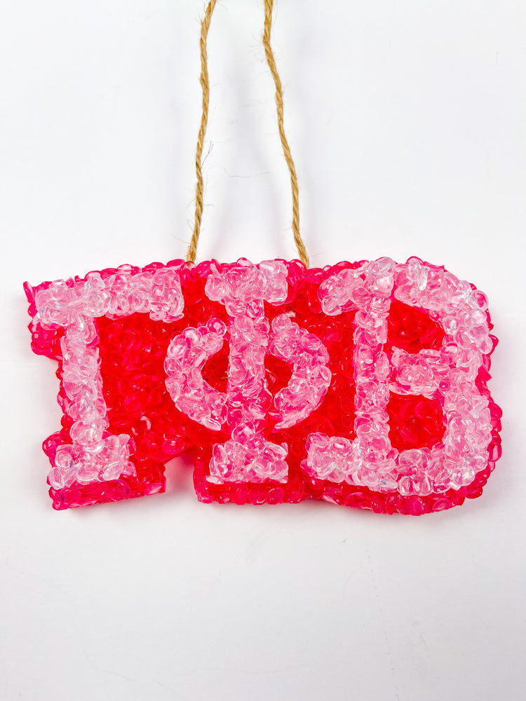 Strawberry Leather Sorority Car Freshie