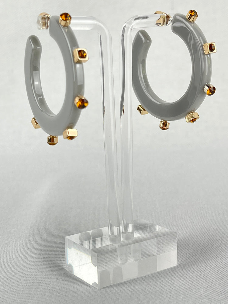 City Girl Jewel Hoop - Deacon Grey